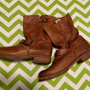 Frye leather boots bohemian/ moto/ rider